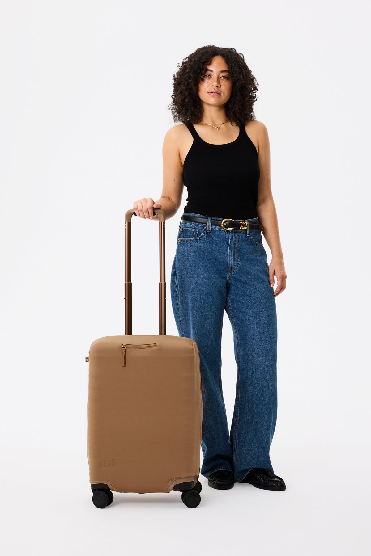 The Carry-On Luggage Cover in Camel