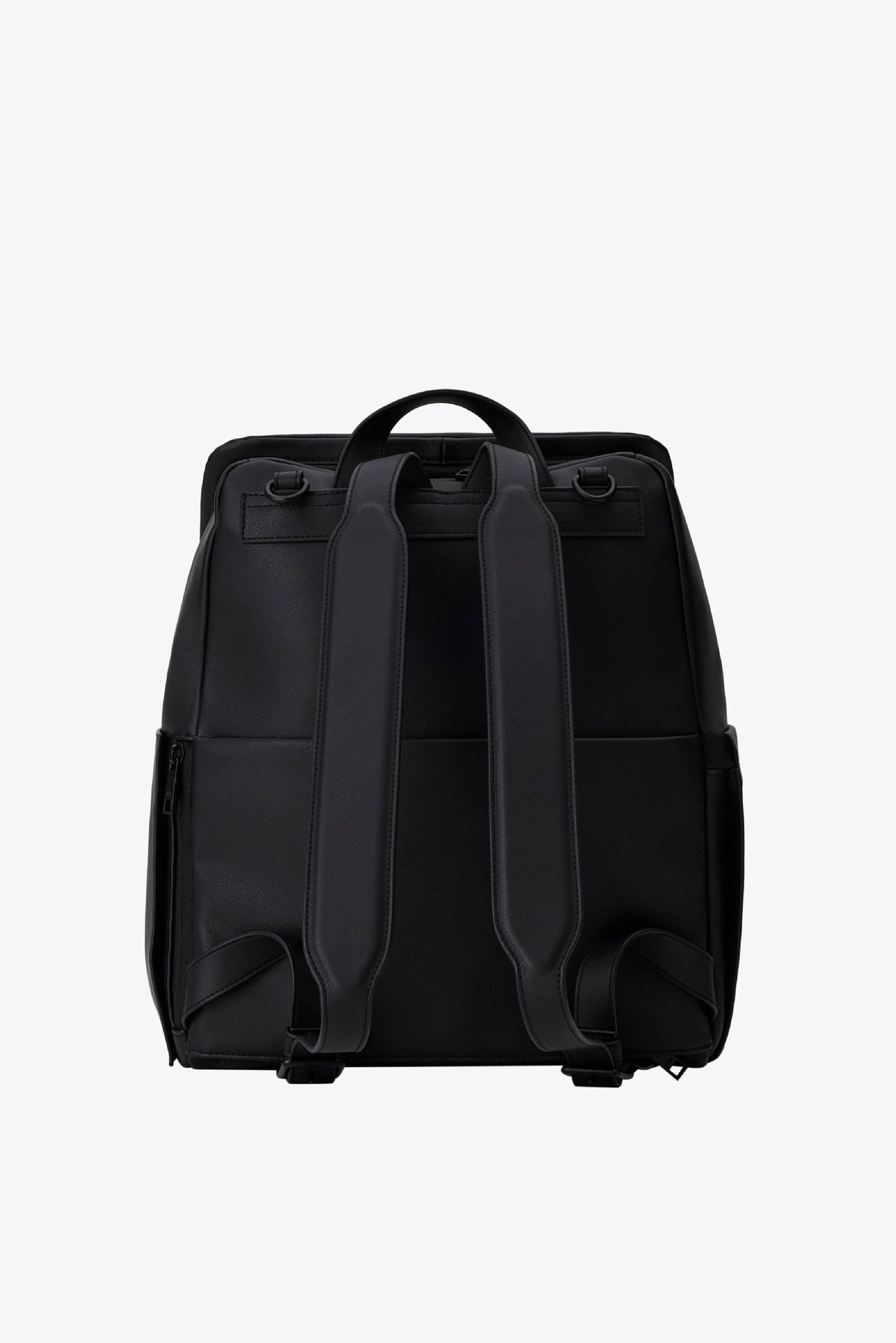 The Everyday Diaper Backpack in Black Vegan Leather