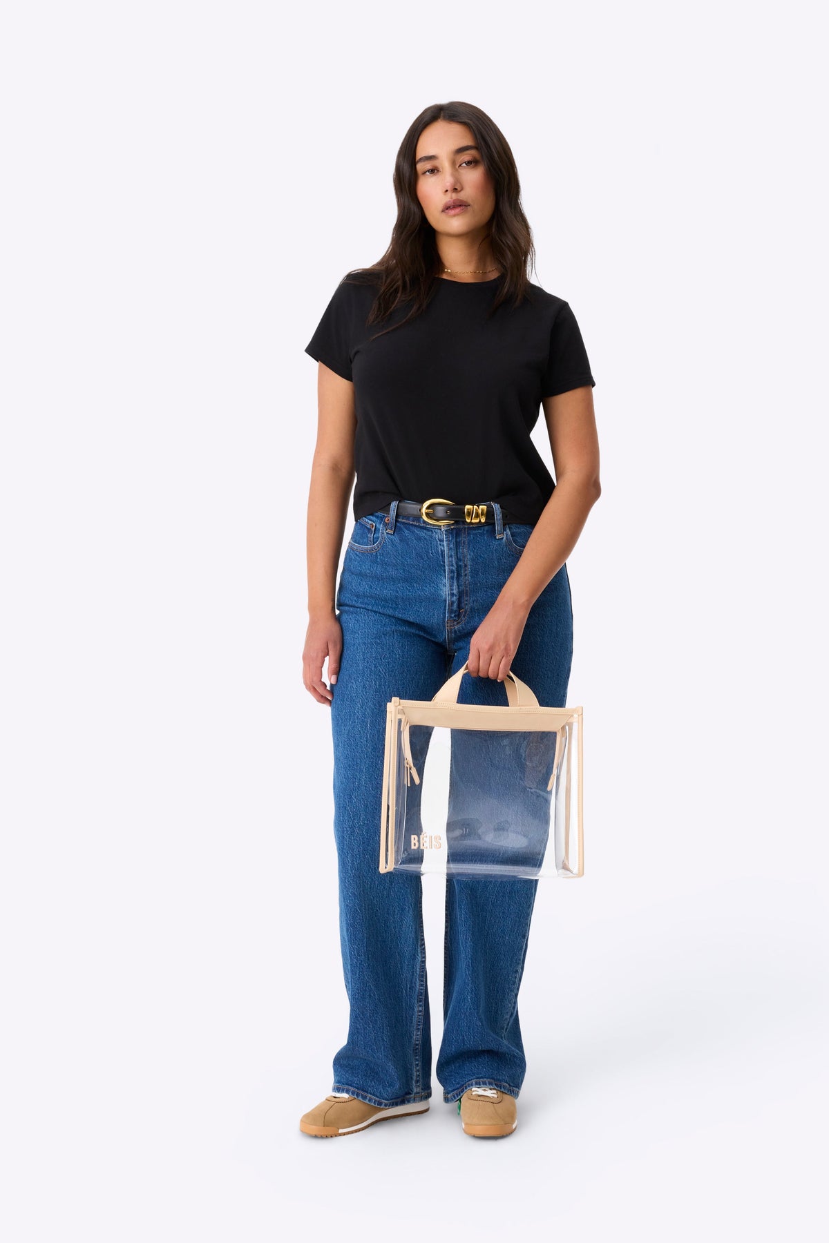 The Stadium Tote in Beige