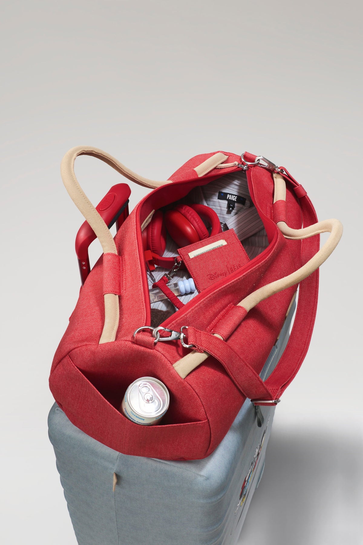 The Disney Large Duffle in Red Jeans